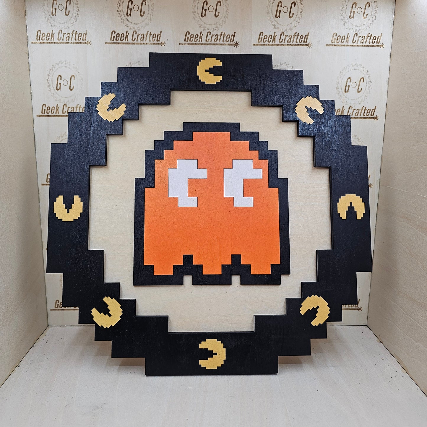 11.5" round(ish) hanging Pacman Signs