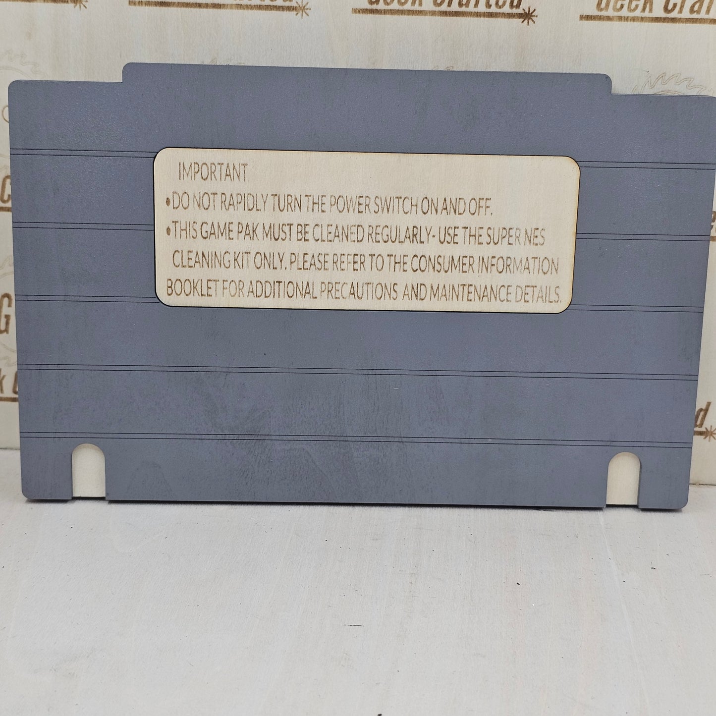 Wooden Super Nintendo Super Mario Cartridge