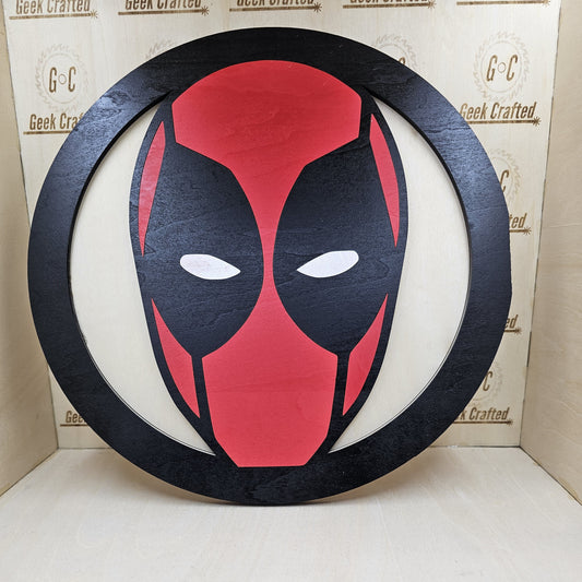 11.5" Round Handing Deadpool Sign