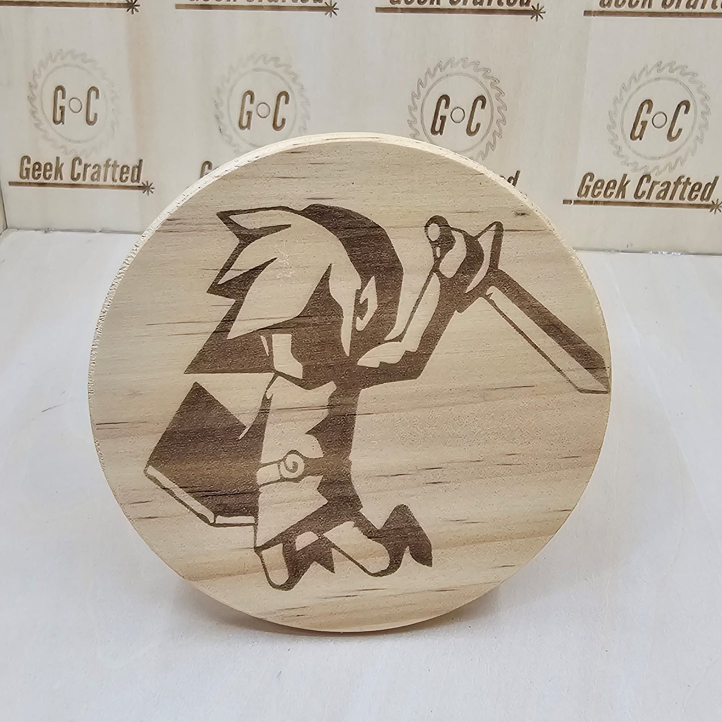 Legend of Zelda Themed 4-Inch Wooden Coasters