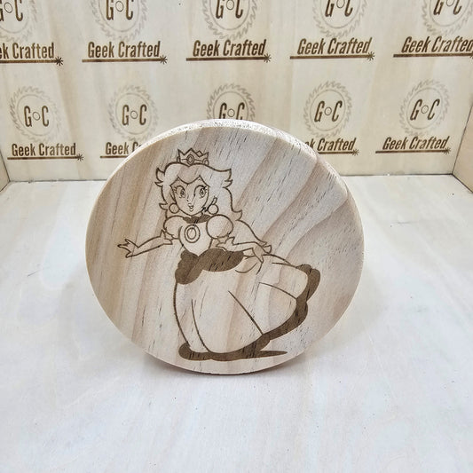Mario Brothers Themed 4-Inch Wooden Coaster