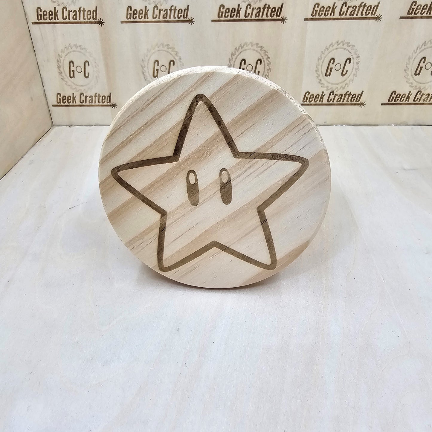 Mario Brothers Themed 4-Inch Wooden Coaster