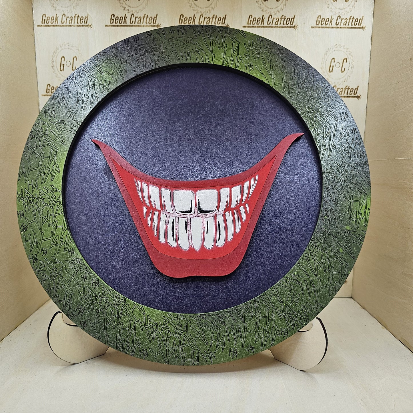 11.5" Round Hanging Joker Smile Sign