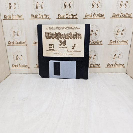 Wooden Wolfenstein 3D Floppy Disk