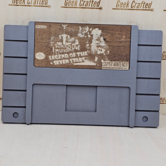 Wooden Super Nintendo Mario RPG Cartridge