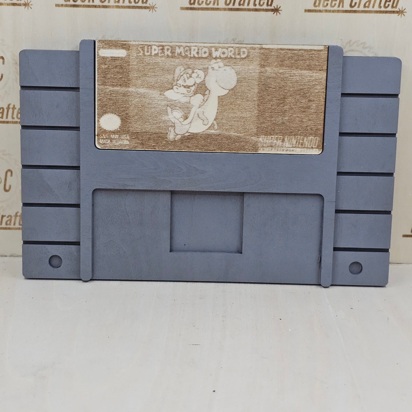 Wooden Super Nintendo Super Mario Cartridge