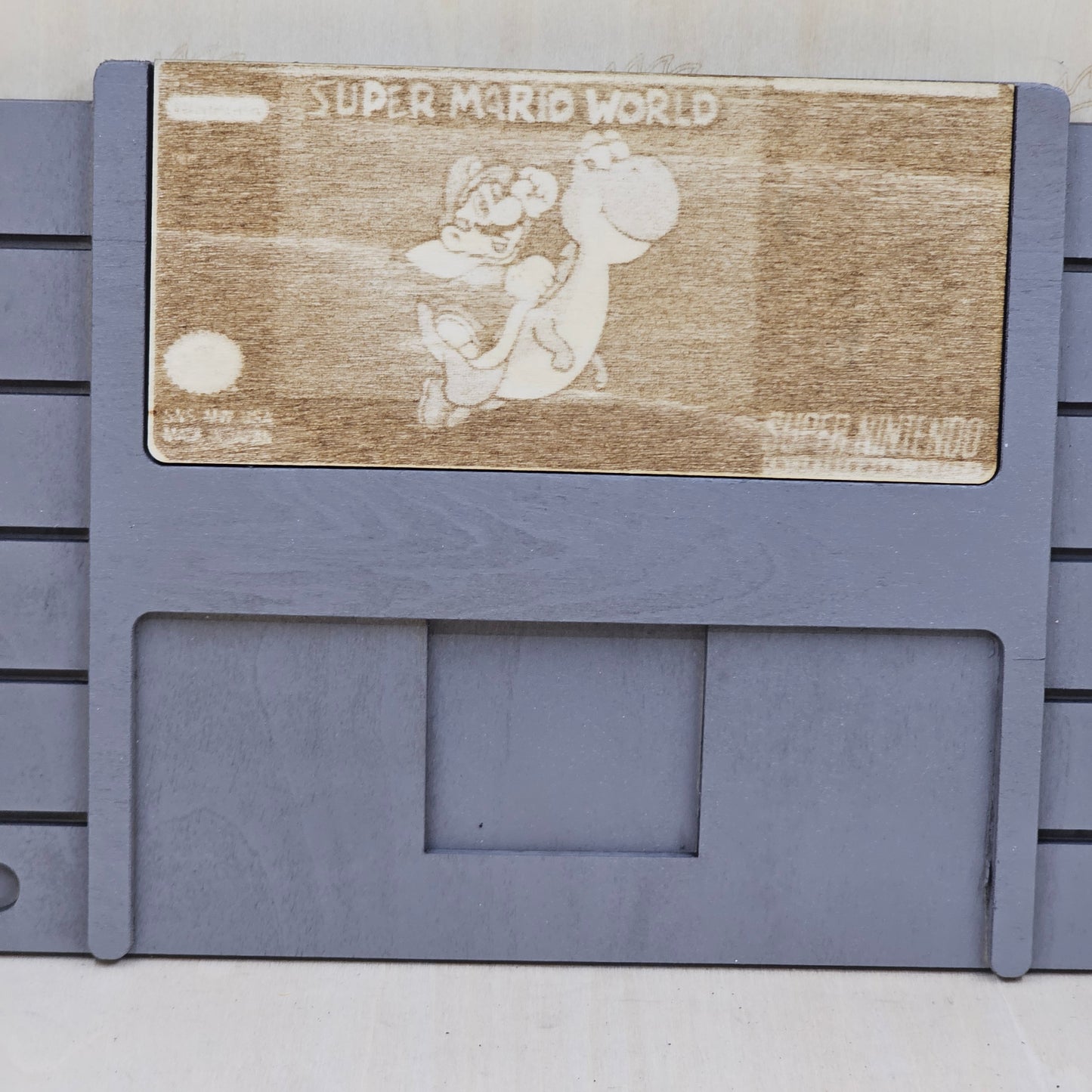 Wooden Super Nintendo Super Mario Cartridge