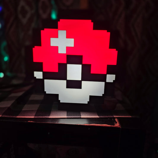 8 bit pokeball lightbox