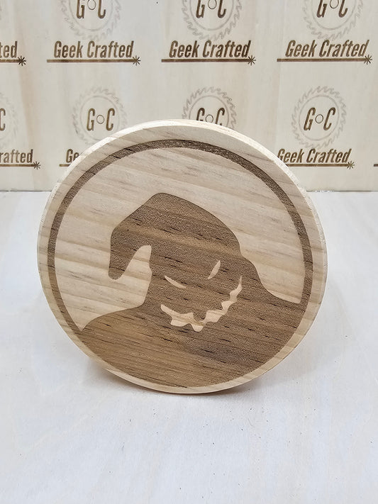Nightmare Before Christmas Themed 4-Inch Wooden Coasters