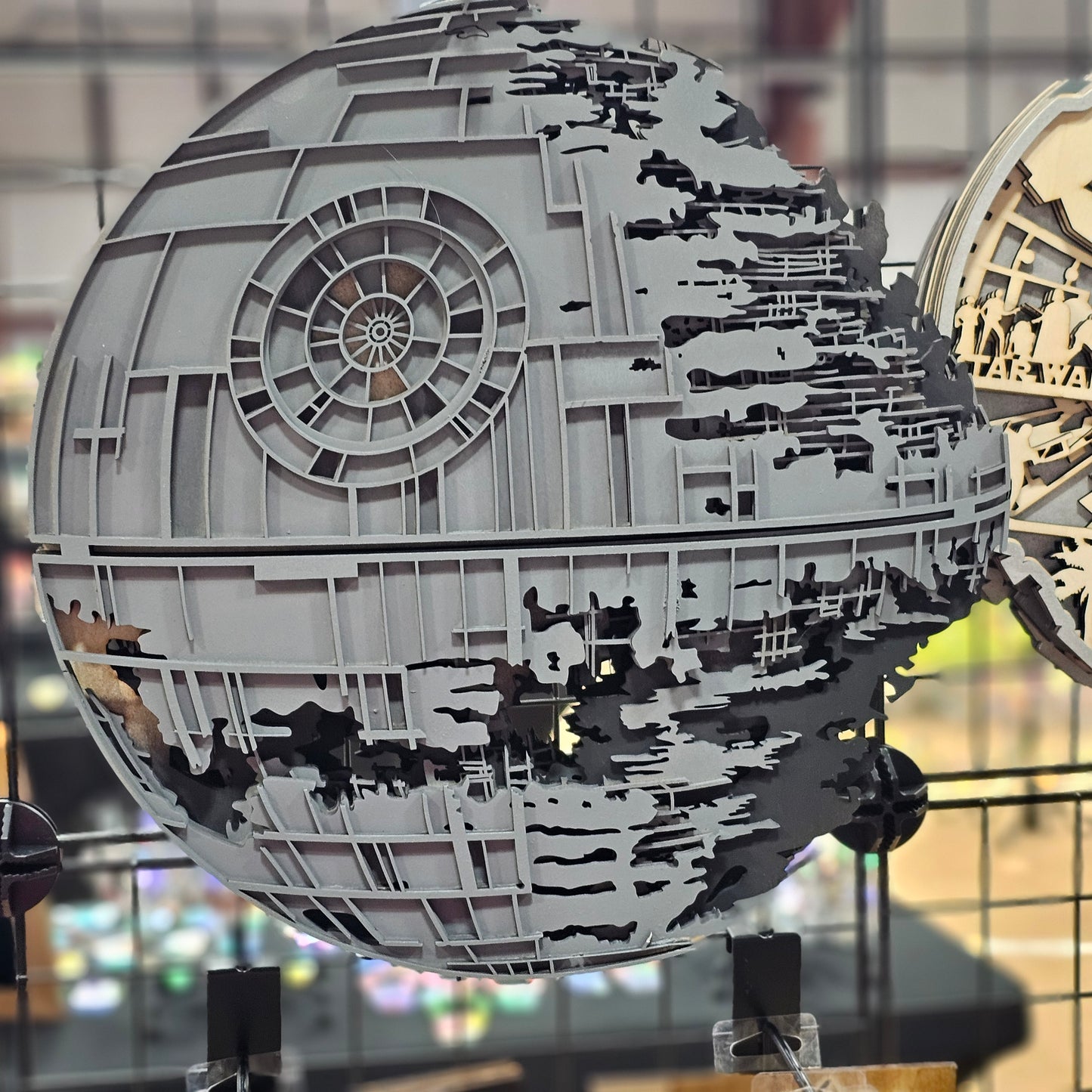 Death Star wooden sign