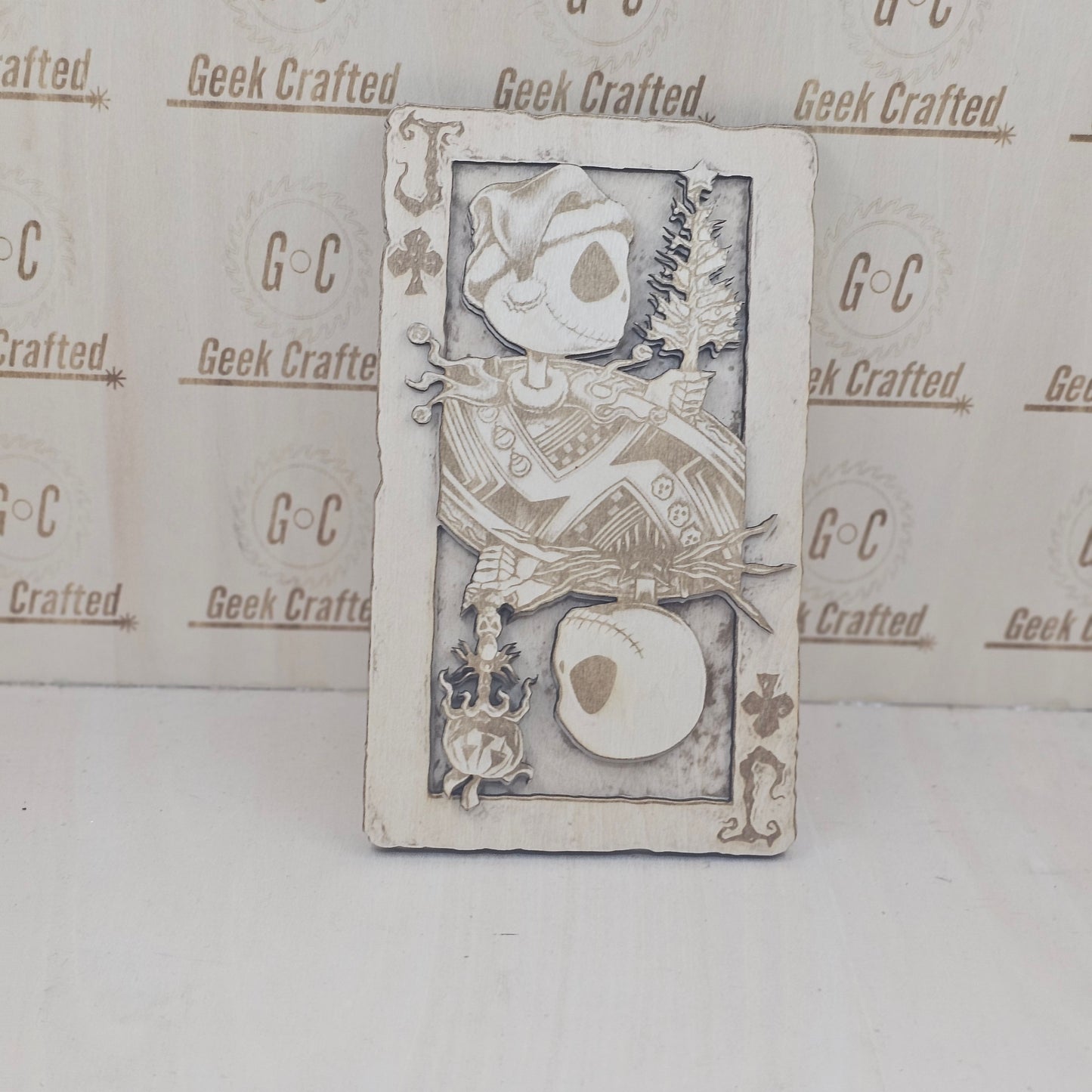 Jumbo Jack "of Clubs" Skellington card sign