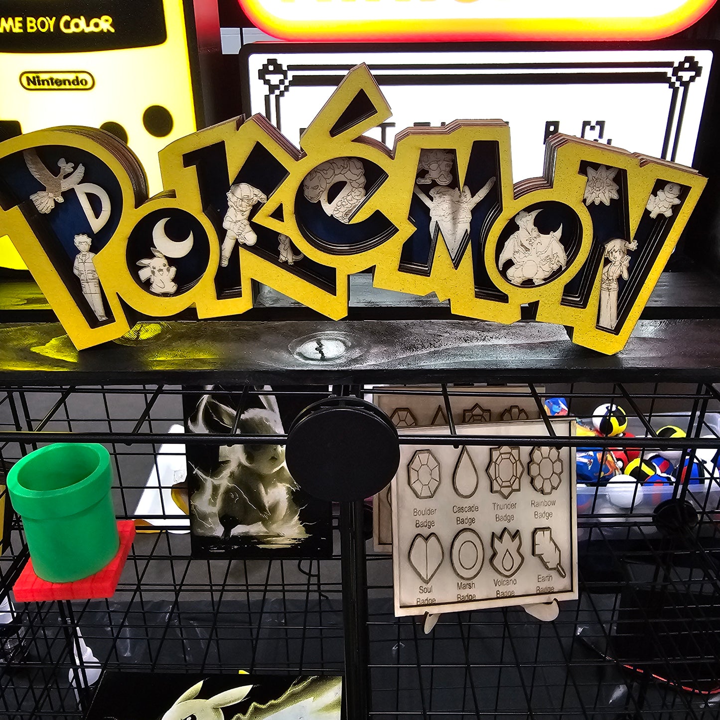 Stacked Pokémon wood sign