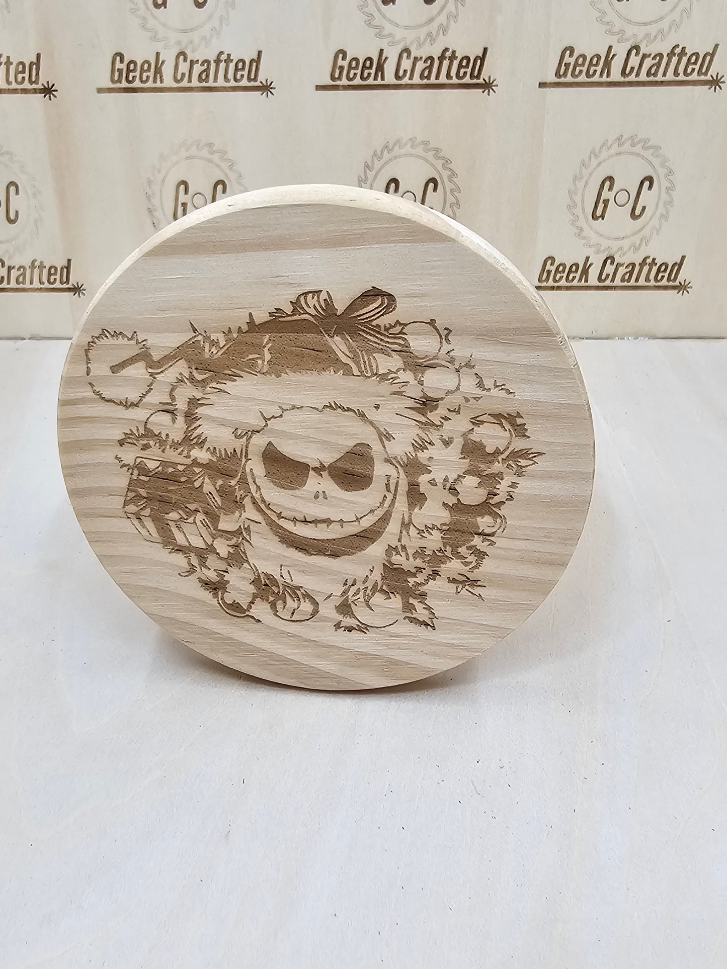 Nightmare Before Christmas Themed 4-Inch Wooden Coasters